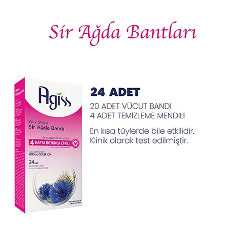 Agiss Wax Strips for Legs &amp; Body - 24 Normal Skin Waxing Tapes
