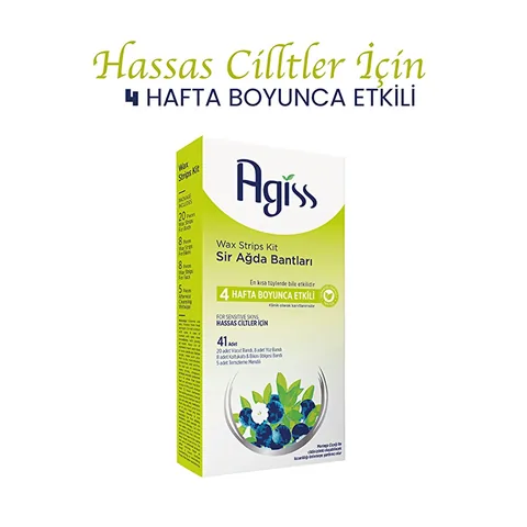 Agiss Sensitive Skin Wax Strips - 41 Count for Smooth Skin
