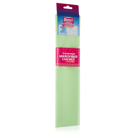 Benri Microfiber Glass Cloth - 40x40cm, Streak-Free Cleaning