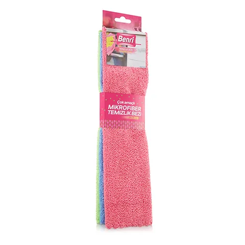 Benri Microfiber Towel Cloths 3-Pack - Soft, Scratch-Free Cleaning