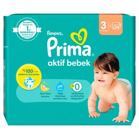 Pampers Active Windeln Größe 3, 34 Stück
