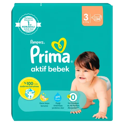 Pampers Active Windeln Größe 3, 34 Stück