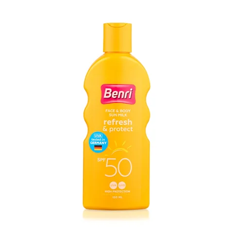 Benri Sonnenmilch 50SPF - Wasserfeste Schutz für alle Hauttypen