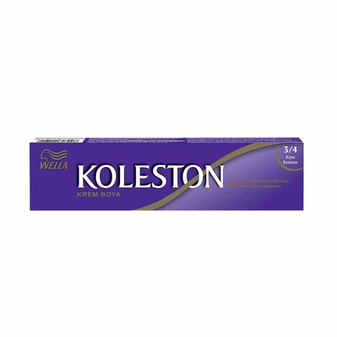 Краска для волос Wella Koleston 3/4 темный каштан в тюбике