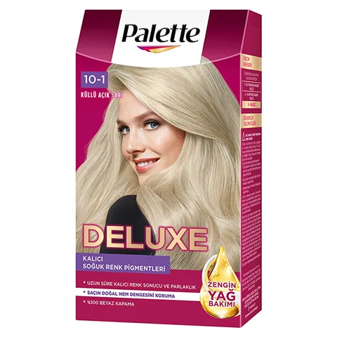 Palette Deluxe 10-1 Ash Light Blonde Hair Dye with Shine &amp; Care
