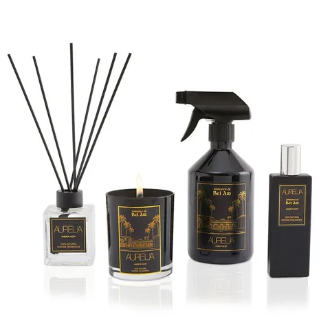 Aurelia Geneve Amber Noir Candle 180g - Luxurious Black Scent