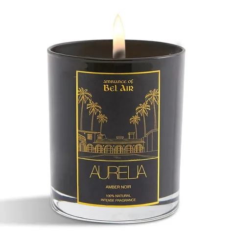 Aurelia Geneve Amber Noir Candle 180g - Luxurious Black Scent