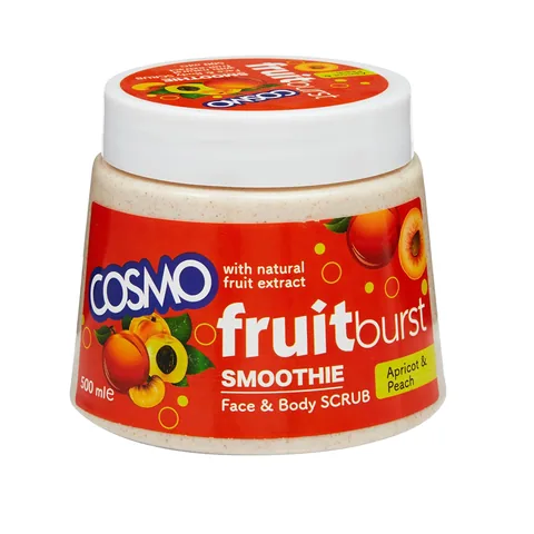 Cosmo Soft and Shine Apricot and Peach Face and Body Scrub, 500 ml