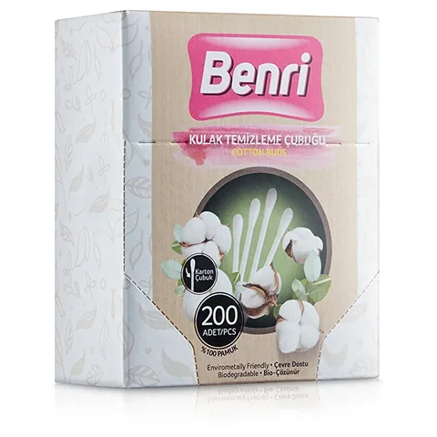 Benri أعواد تنظيف الأذن من بينري 200 قطعة