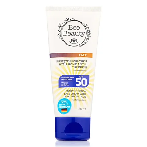 Bee Beauty كريم الوجه الواقي من الشمس بحمض الهيالورونيك من بي بيوتي 50 مل