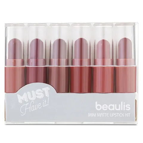 Beaulis Mini Matt Lippenstift Set - 227 kräftige Farben für unterwegs