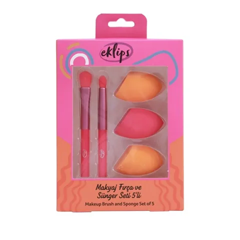 Eklips 5-teiliges Make-up Pinsel- und Schwammset für makellose Anwendung