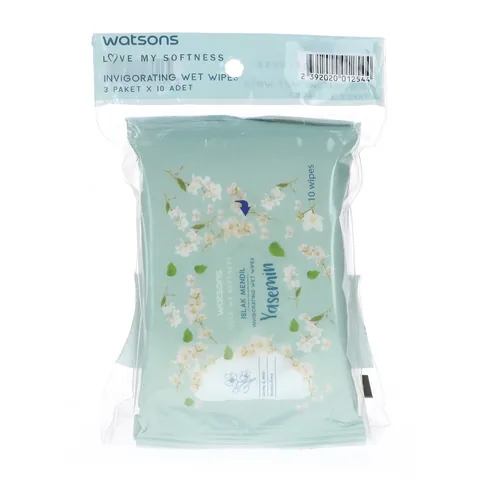 Watsons مناديل مبللة واتسونز برائحة الياسمين، 3 × 10 قطع
