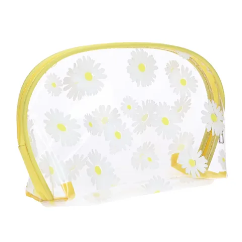Miine Make-up Bag Oval Transparent Daisy