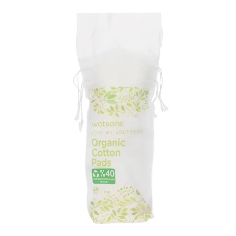 Watsons Organic Round Makeup Cotton 50 pcs
