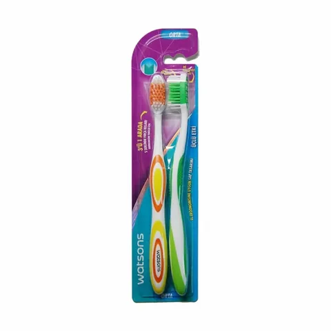 Watsons 3 in1 Action Zahnbürste Medium 2 Stück