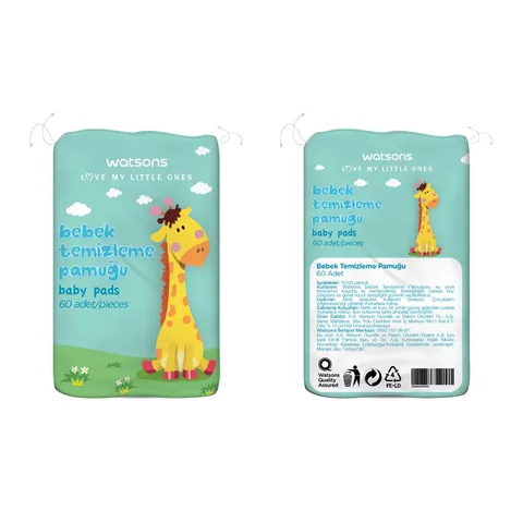 Косметические ватные диски Watsons для детей 60 шт.