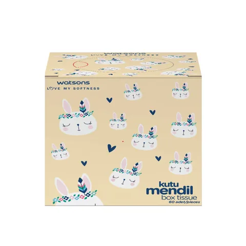 Коробка с салфетками Watsons Кролик 60 шт