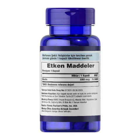 Puritan's Pride Biotin 5000 mcg
