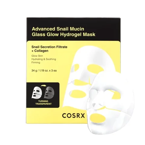 Glowing Hydrogel Glass Mask with Advanced Snail Mucus, One Mask by Kosarx