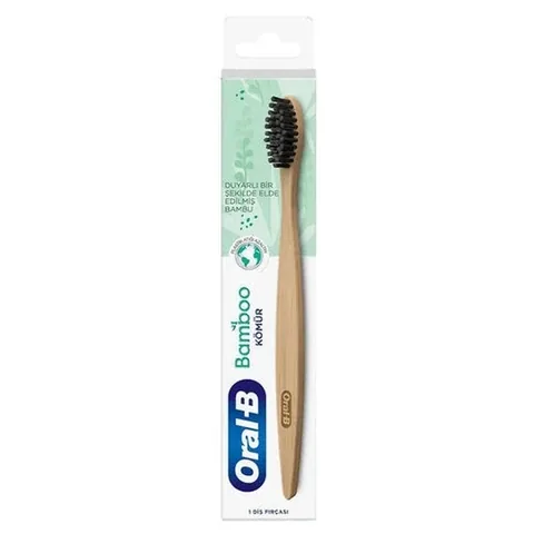 Oral-B Bambus Aktivkohle Zahnbürste für weißere Zähne & frischen Atem