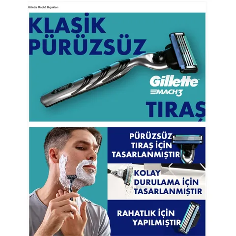 Gillette Mach3 spare Razor Blade 4 pcs