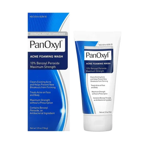 غسول فوم حب الشباب 10% بيروكسيد البنزويل 156 جرام من بانوكسيلي PanOxyl