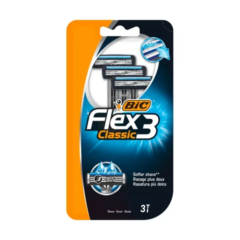 Bic مجموعة شفرات حلاقة بيك فليكس 3 الكلاسيكية ذات الثلاث شفرات