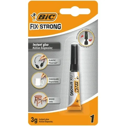 BIC Fix Strong 3g Kleber - Extra starker Flüssigkleber für alle Materialien