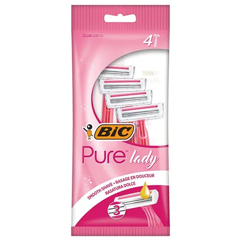 Бритва одноразовая женская Bic Pure 3 lady 3 лезвия 4 шт.