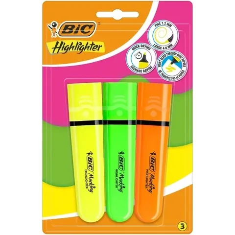 Bic Flachmarker Neon 3er-Pack
