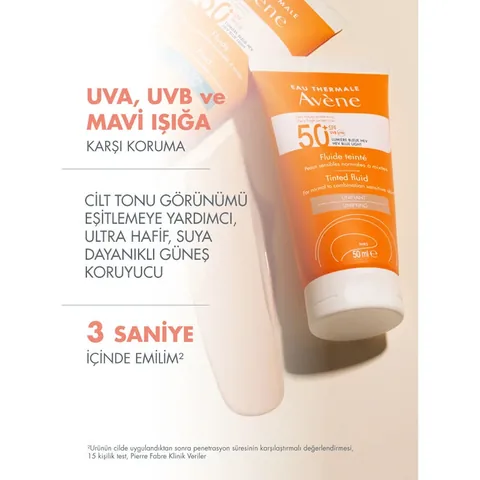 سائل ملون SPF 50+ 50 مل من او ثيرمال Eau Thermale Avene