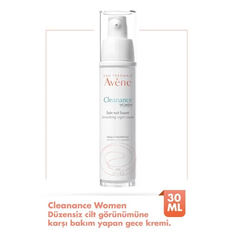 Eau Thermale Avene كريم أفين كلينانس للعناية الليلية للنساء للبشرة غير المتساوية 30 مل