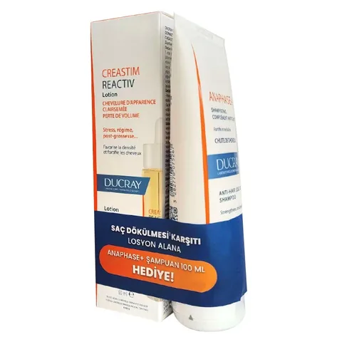 لوسيون دوكراي كريستيم رياكتيف 60 مل + شامبو أنافاز 100 مل Ducray
