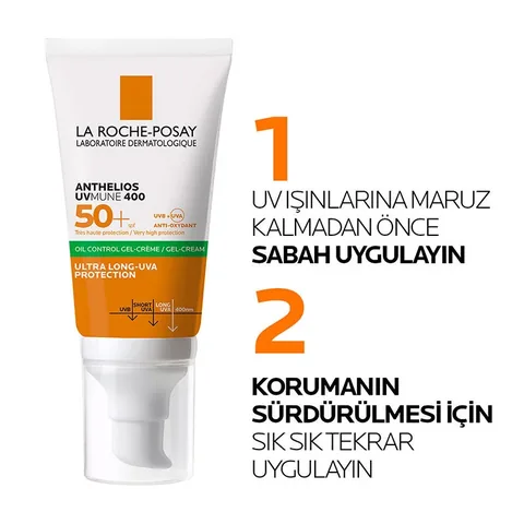La Roche-Posay كريم جل أنثيليوس إكس إل من لا روش بوزيه بعامل حماية من الشمس 50، لمسة جافة، غير معطر، 50 مل