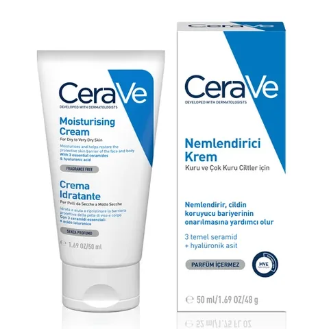 CeraVe Moisturizing Face And Body Cream - For Dry Skin With Ceramide And Hyaluronic Acid 50 ml