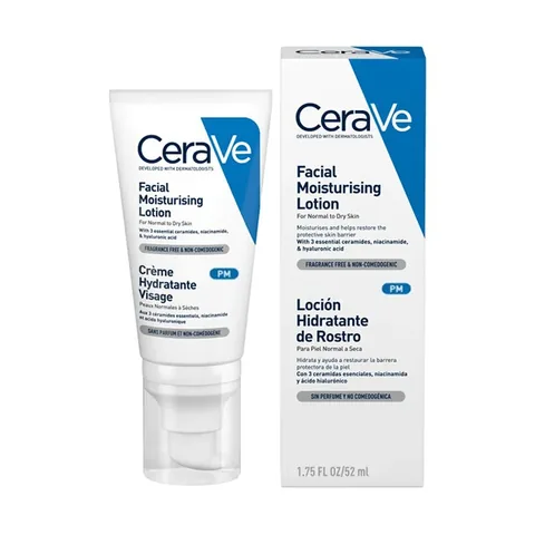 CeraVe Moisturizing Face Cream - For Dry Skin With Ceramides And Hyaluronic Acid 52 ml