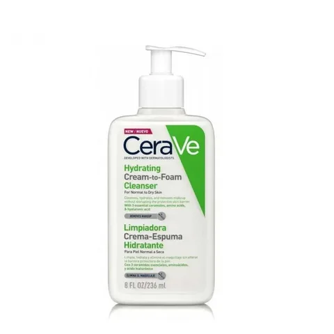 Cerave كريم مرطب ومنظف رغوي من سيرافي 236 مل
