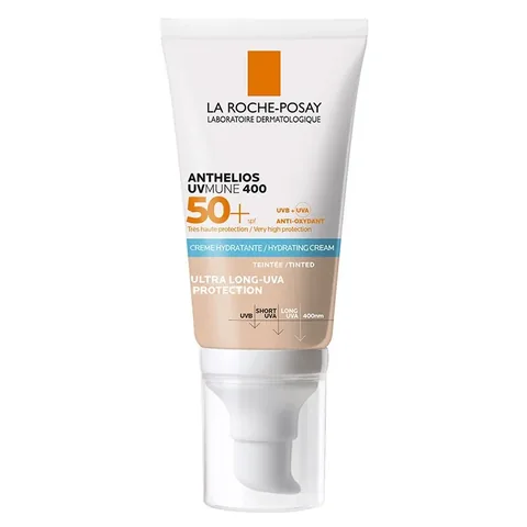 La Roche-Posay واقي الشمس المرطب أنثيليوس أوفميون من لا روش بوزيه بعامل حماية 50+، 50 مل ملون