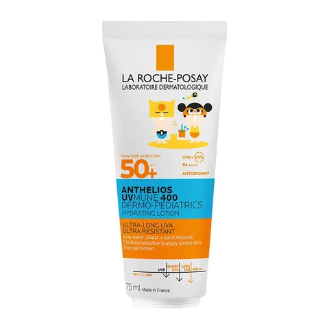 La Roche Posay Anthelios Dermo Pediatrics UVmune400 SPF50+ Sunscreen Body Milk for Sensitive Skin and Children 75 ml