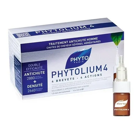 Phyto سيروم فيتوليوم 4 من فيتو فعال ضد تساقط الشعر النمطي عند الذكور 12 × 3.5 مل