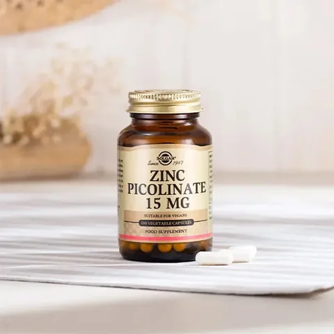 Solgar Zinc Picolinate 15 mg 100 Vegetable Capsules