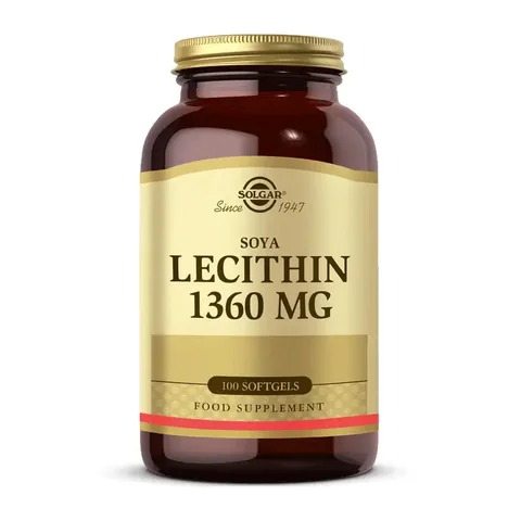 Solgar Lecithin 1360 mg 100 Soft Gelatin Capsules
