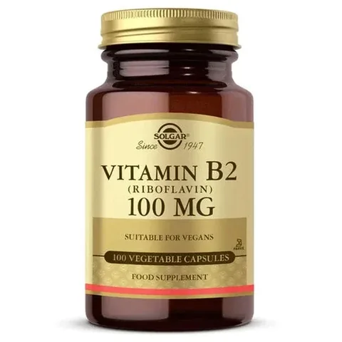 Солгар Витамин B2 100мг 100 вегетарианских капсул