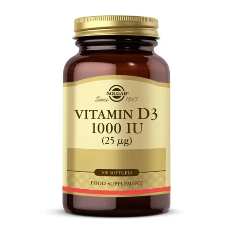 Solgar Vitamin D3 1000 IU (25 µg) 100 Softgel Capsules