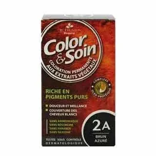 Color & Soin 2A Brun Azure Schwarze Haarfarbe