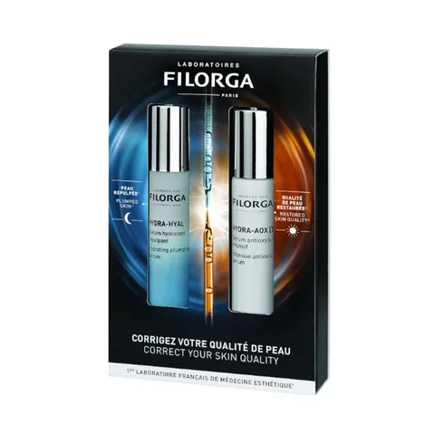 Filorga Hydra Hyal &amp; Hydra-Aox 5 Serum Set für strahlende Haut