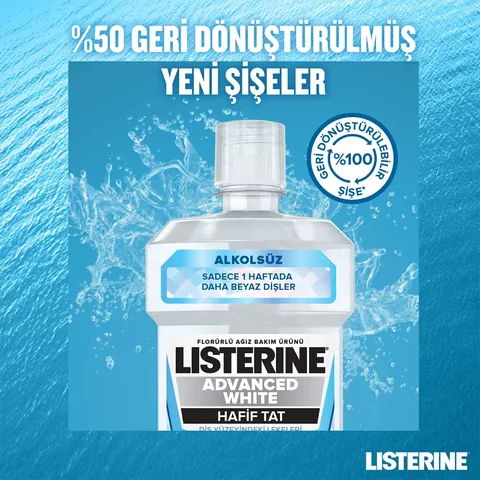 Listerine Advanced White Hafif Tat 500 ml