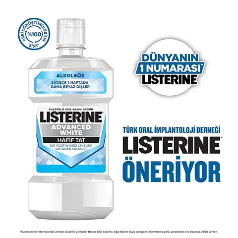 Листерин Ультра Белизна Мягкий Вкус Ополаскиватель для Рта 1000 мл от Listerine