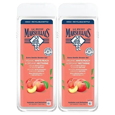 Le Petit Marseillais Shower Gel Set Peach 400 ml 2-pack